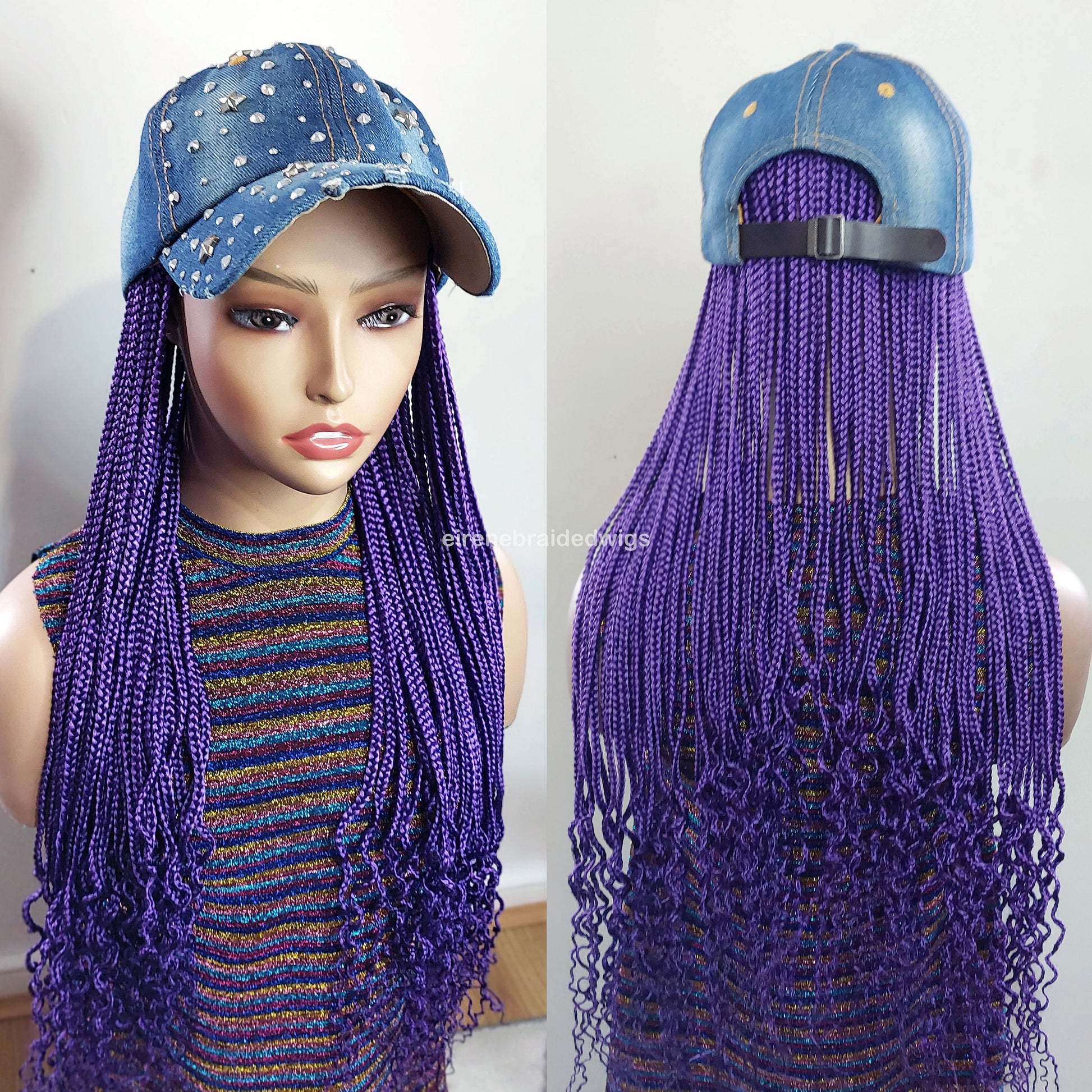 Braided Wigs for Black Women Braided Wig with Hat – Handmade Braid Band – Alopecia Friendly – product image 4