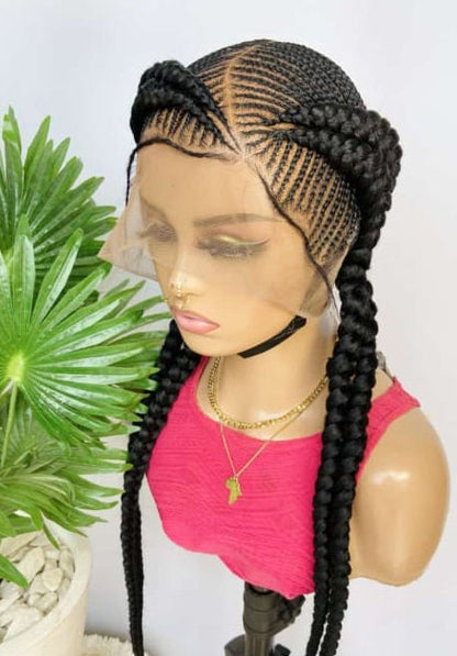 Braided Wigs for Black Women Full Lace Braided Wig – 24" Goddess Locs – Baby Hair – product image 3