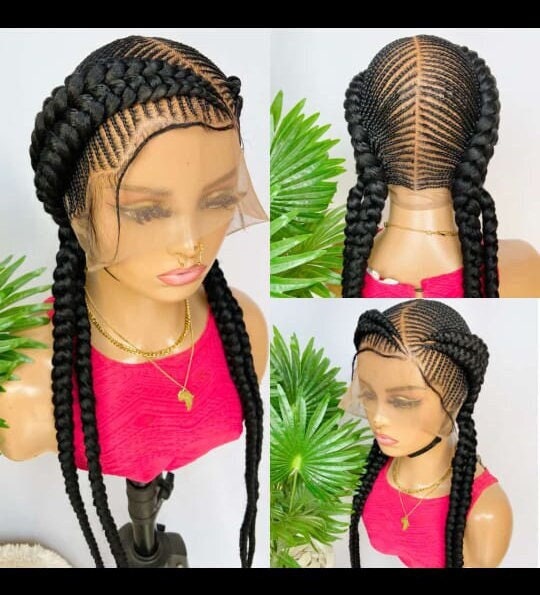 Braided Wigs for Black Women Full Lace Braided Wig – 24" Goddess Locs – Baby Hair – product image 2
