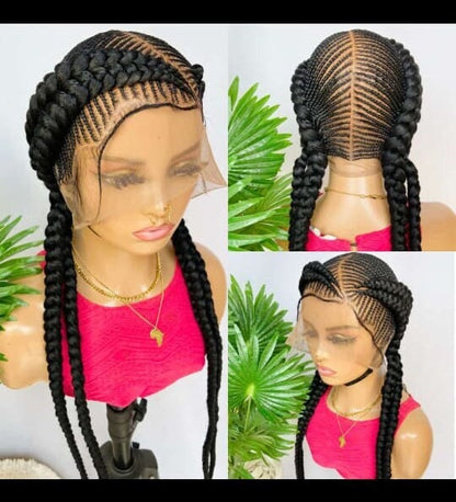Braided Wigs for Black Women Full Lace Braided Wig – 24" Goddess Locs – Baby Hair – product image 2