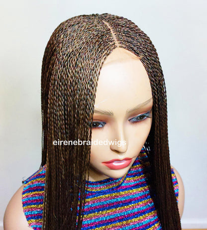 Spanish French curls braided wigs for women – boho goddess locks wig – single braids senegalese micro twist wig – nano braids – – product image 10