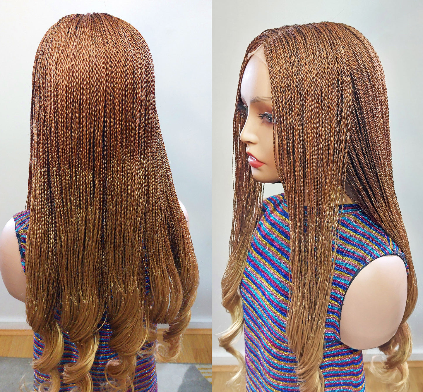 Braided Wigs for Black Women 30 Inch Micro Twist Braided Wig – Boho Goddess Curls – product image 6