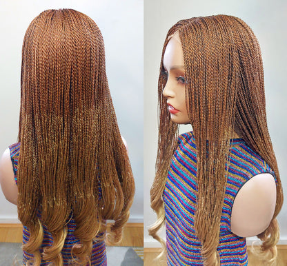 Braided Wigs for Black Women 30 Inch Micro Twist Braided Wig – Boho Goddess Curls – product image 6