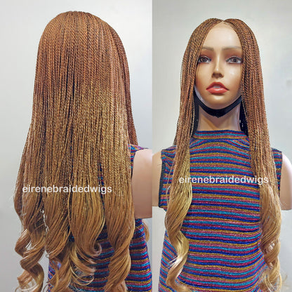 Braided Wigs for Black Women 30 Inch Micro Twist Braided Wig – Boho Goddess Curls – product image 3