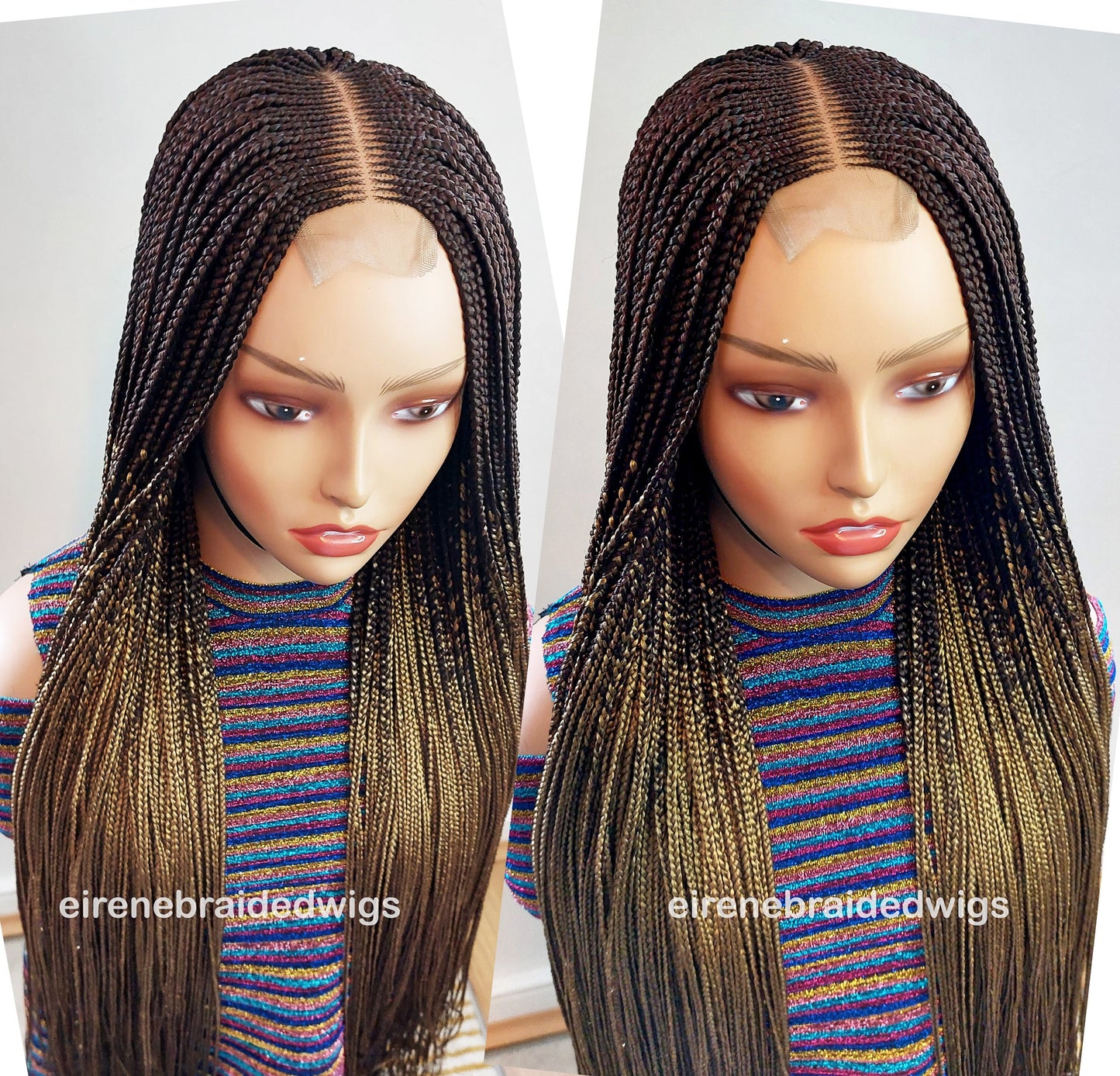 Braided Wigs for Black Women Braided Wig – Fulani Cornrow Style – Lace Front Bob – product image 1