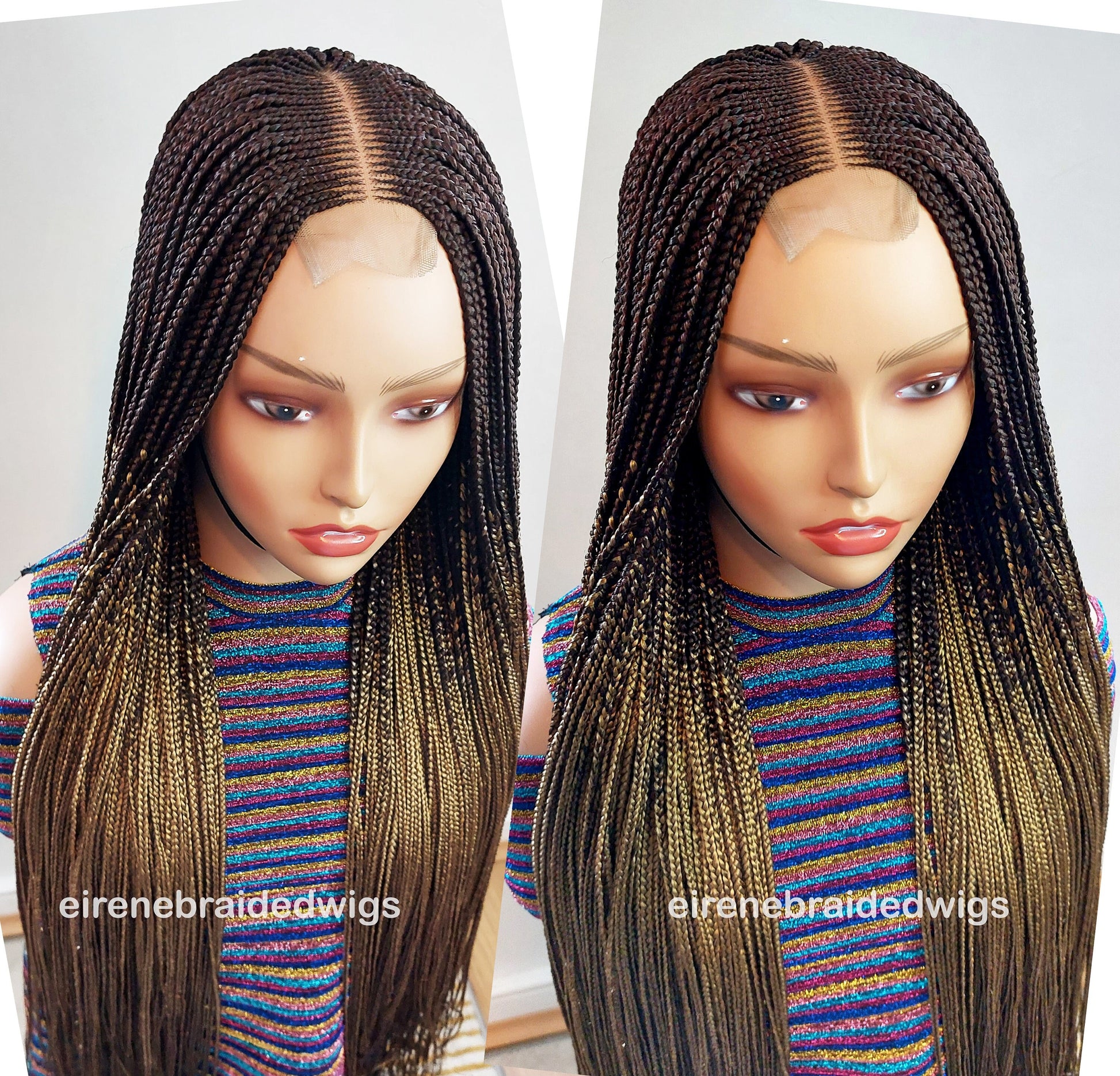 Braided Wigs for Black Women Braided Wig – Fulani Cornrow Style – Lace Front Bob – product image 1