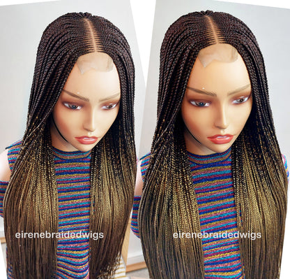 Braided Wigs for Black Women Braided Wig – Fulani Cornrow Style – Lace Front Bob – product image 1