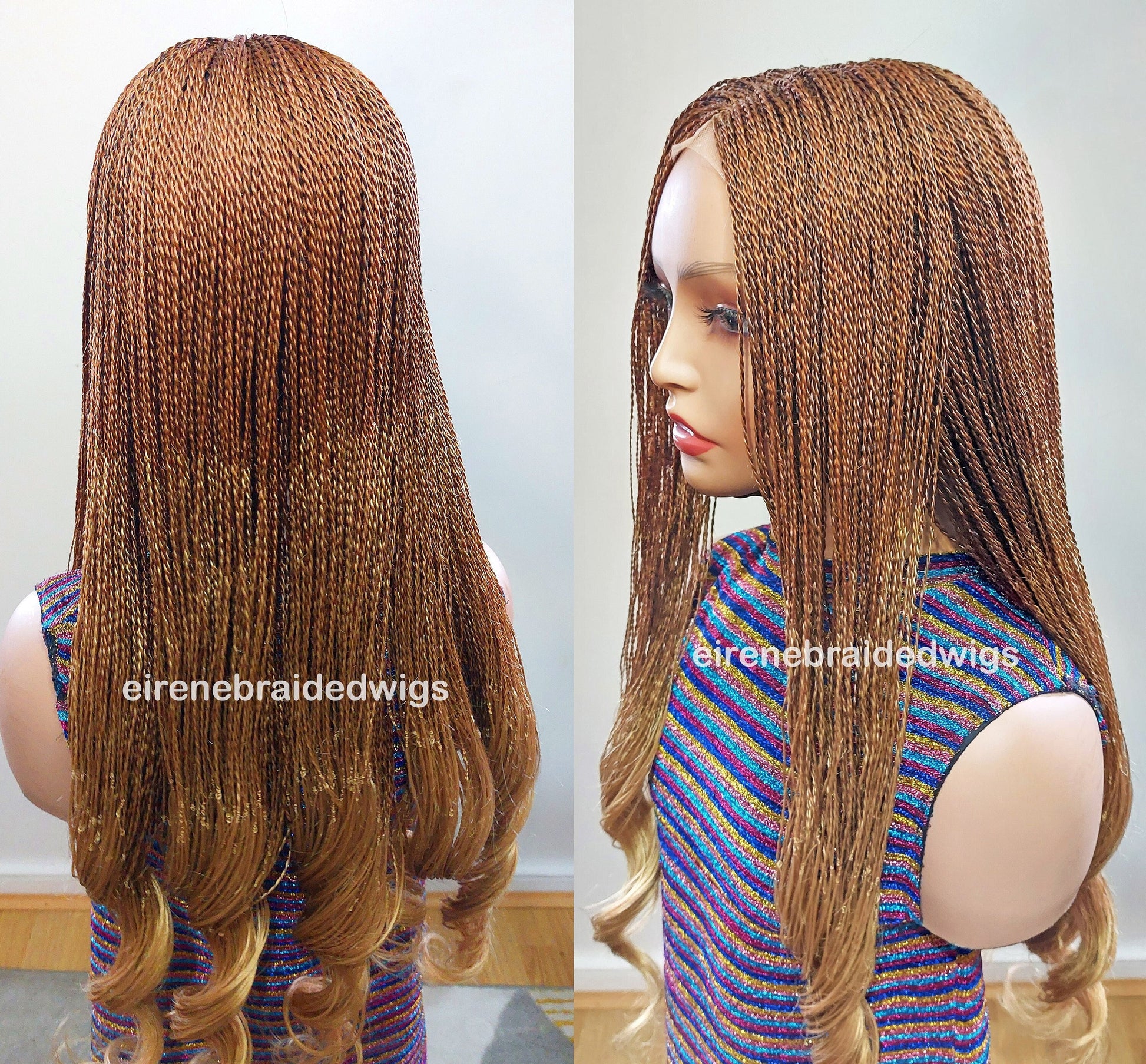 Braided Wigs for Black Women 30 Inch Micro Twist Braided Wig – Boho Goddess Curls – product image 2