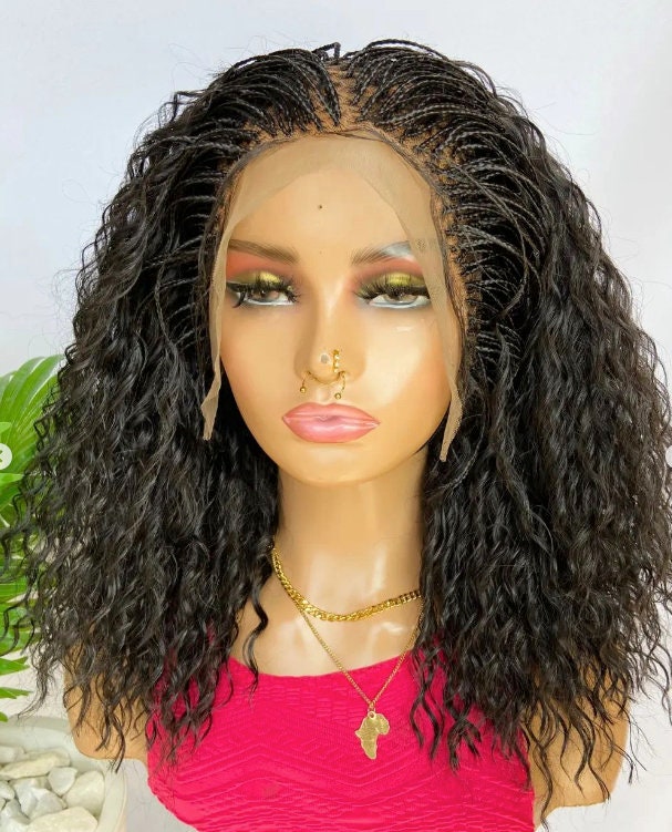 Braided Wigs for Black Women Lace-Front Micro Braided Wig – Boho Deep-Wave Passion Twist – product image 7