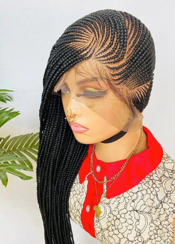 Braided Wigs for Black Women Lemonade Cornrow Braided Wig – 30" Full Lace – Baby Hair – product image 3