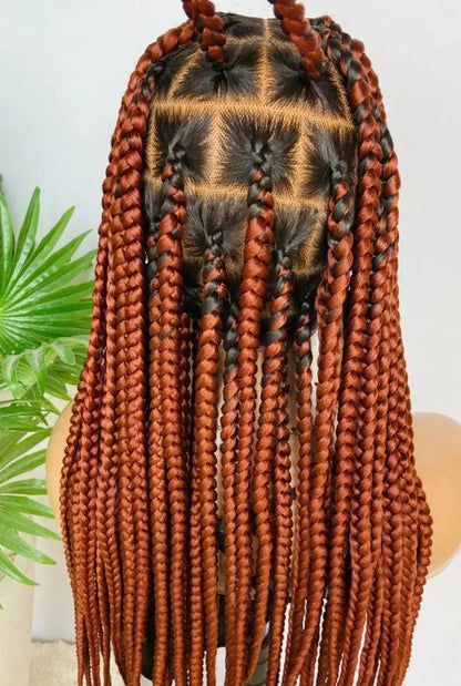 Braided Wigs for Black Women 36in Chunky Knotless Braided Wig – Full Lace – Baby Hair – product image 3