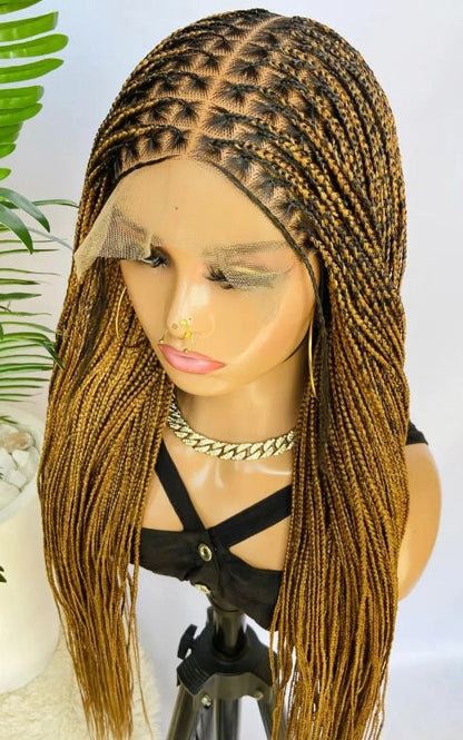 Braided Wigs for Black Women Knotless Box Braided Wig – Full Lace Frontal – Human Hair Blend – product image 5