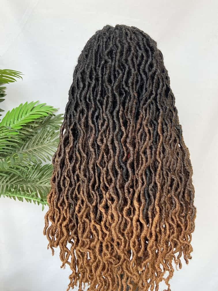 Braided Wigs for Black Women 30" Faux Locs Braid Wig – Full Lace – Boho Goddess Style – product image 7