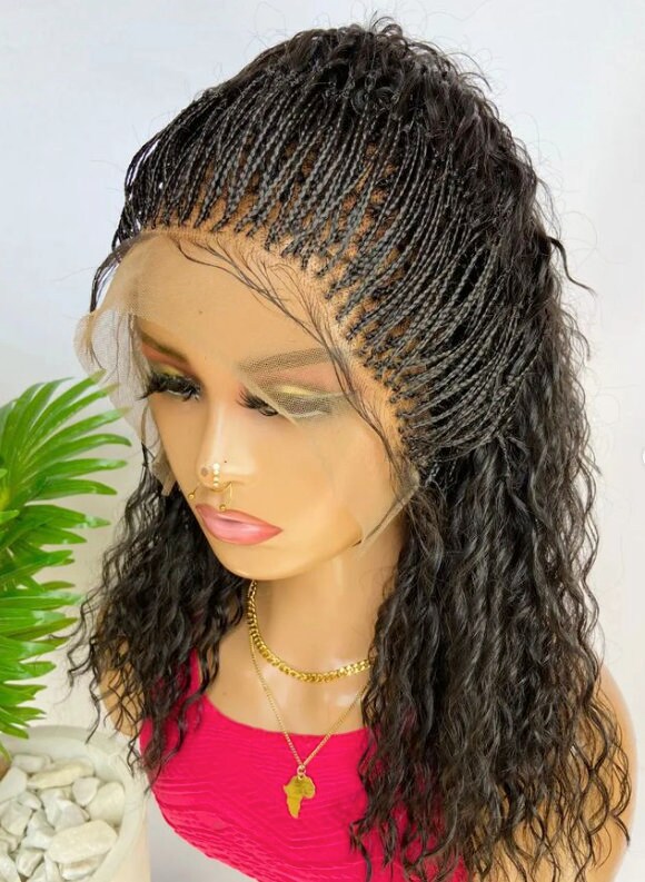 Braided Wigs for Black Women Lace-Front Micro Braided Wig – Boho Deep-Wave Passion Twist – product image 6