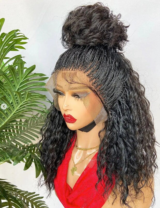 Braided Wigs for Black Women Lace-Front Micro Braided Wig – Boho Deep-Wave Passion Twist – product image 10
