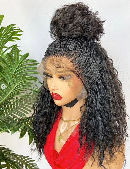 Braided Wigs for Black Women Lace-Front Micro Braided Wig – Boho Deep-Wave Passion Twist – product image 10