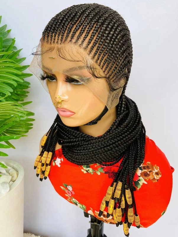 Braided Wigs for Black Women Full Lace Braided Wig – 30 inch Africa Cornrow Style – Baby Hair – product image 2