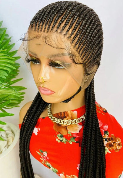 Braided Wigs for Black Women Full Lace Braided Wig – 30 inch Africa Cornrow Style – Baby Hair – product image 3