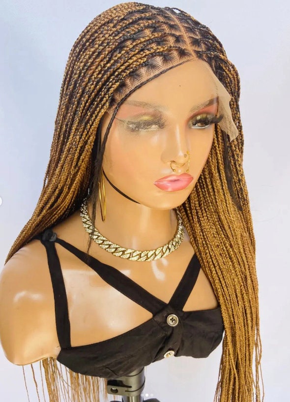 Braided Wigs for Black Women Knotless Box Braided Wig – Full Lace Frontal – Human Hair Blend – product image 4