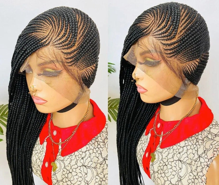 Braided Wigs for Black Women 30 Inch Lemonade Braided Wig – Full Lace – Baby Hair – product image 2