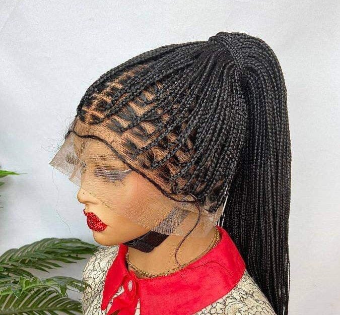 Braided Wigs for Black Women Knotless Box Braid Wig – Full Lace Frontal – Long Black Braids – product image 2