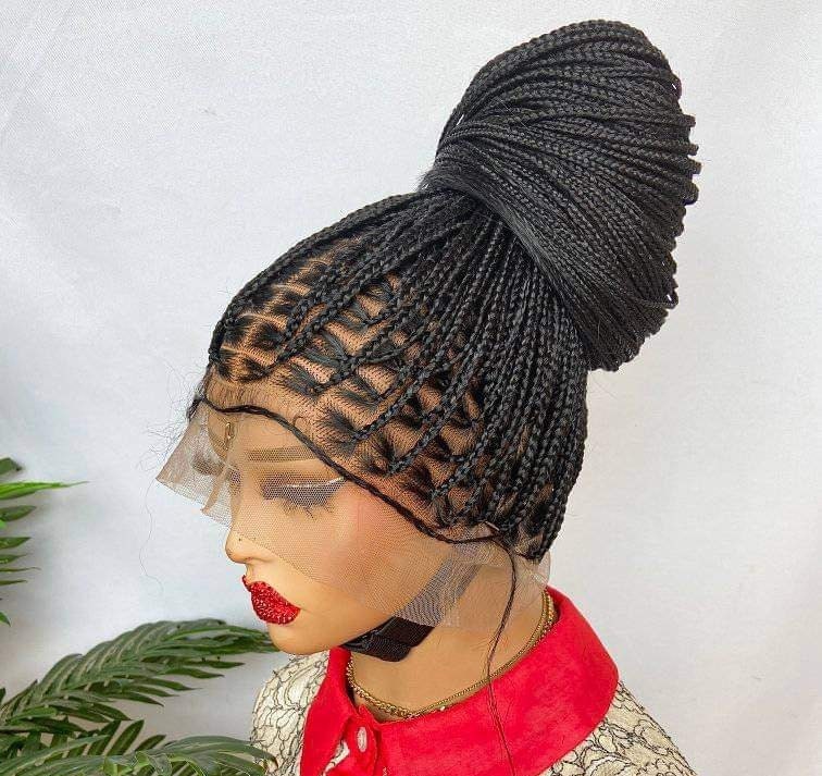 Braided Wigs for Black Women Knotless Box Braid Wig – Full Lace Frontal – Long Black Braids – product image 3