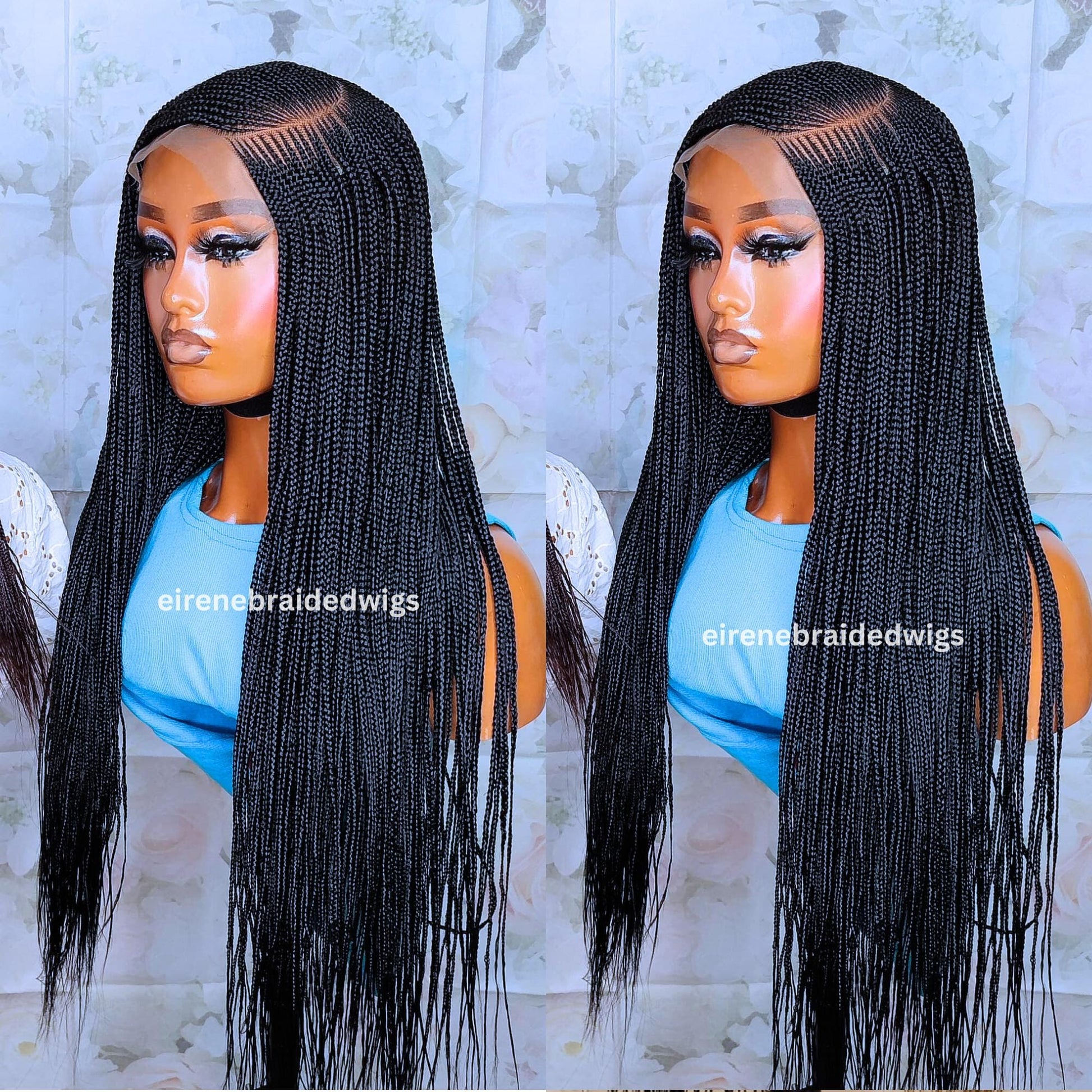 Braided Wigs for Black Women Fulani Braided Wig – Long Ghana Weave – 6x6 Lace Closure – product image 1