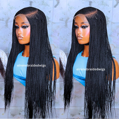 Braided Wigs for Black Women Fulani Braided Wig – Long Ghana Weave – 6x6 Lace Closure – product image 1
