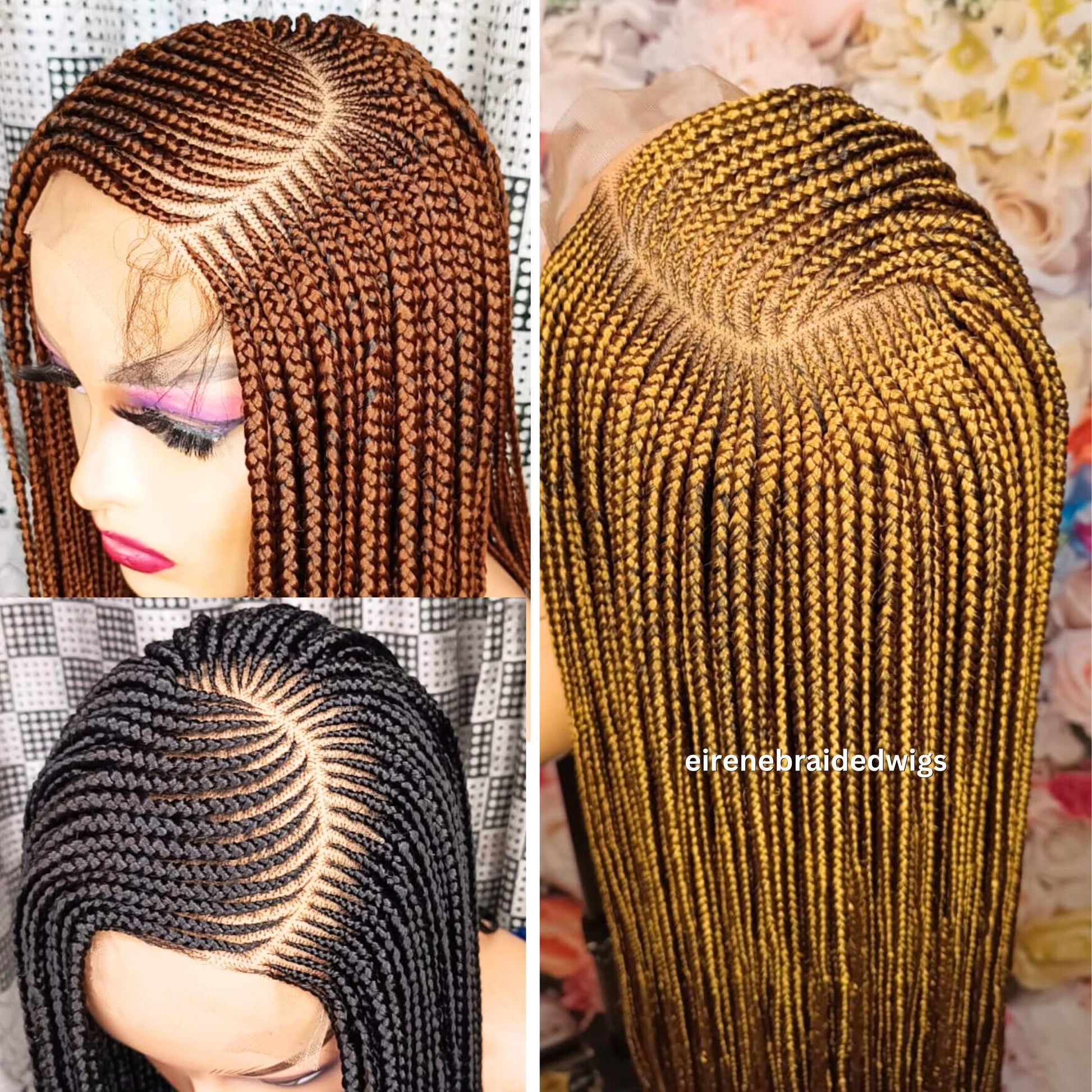 Braided Wigs for Black Women Fulani Braided Wig – Long Ghana Weave – 6x6 Lace Closure – product image 2