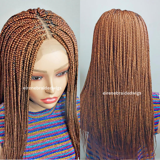 Braided Wigs for Black Women Box Braided Wig – Two-Tone Shoulder-Length Lace Front Wig – product image 1