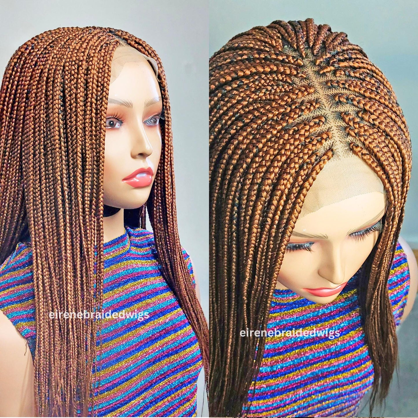 Braided Wigs for Black Women Box Braided Wig – Two-Tone Shoulder-Length Lace Front Wig – product image 2