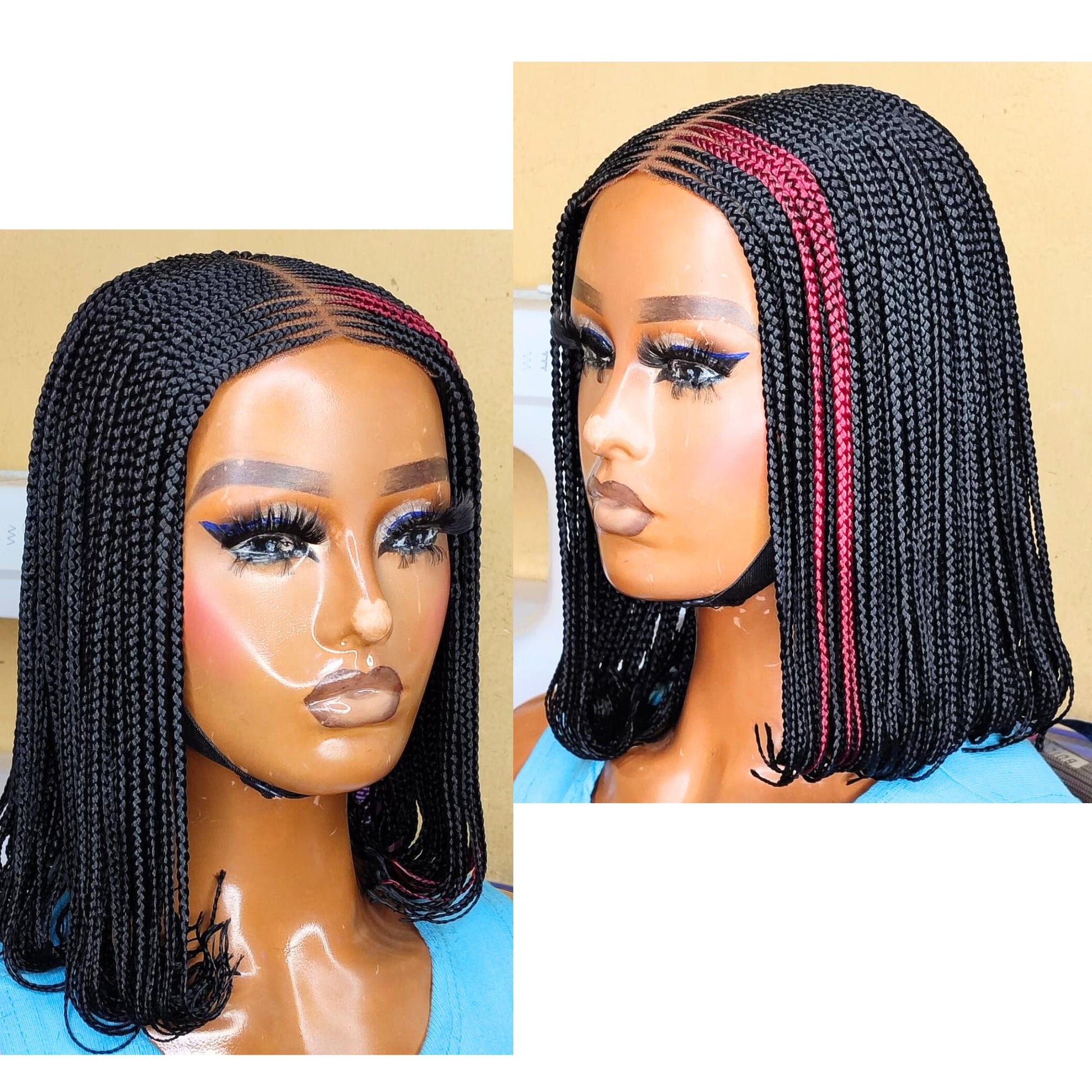 Braided Wigs for Black Women Short Bob Braid Wig – Black Women's Lace Front Wig – product image 6
