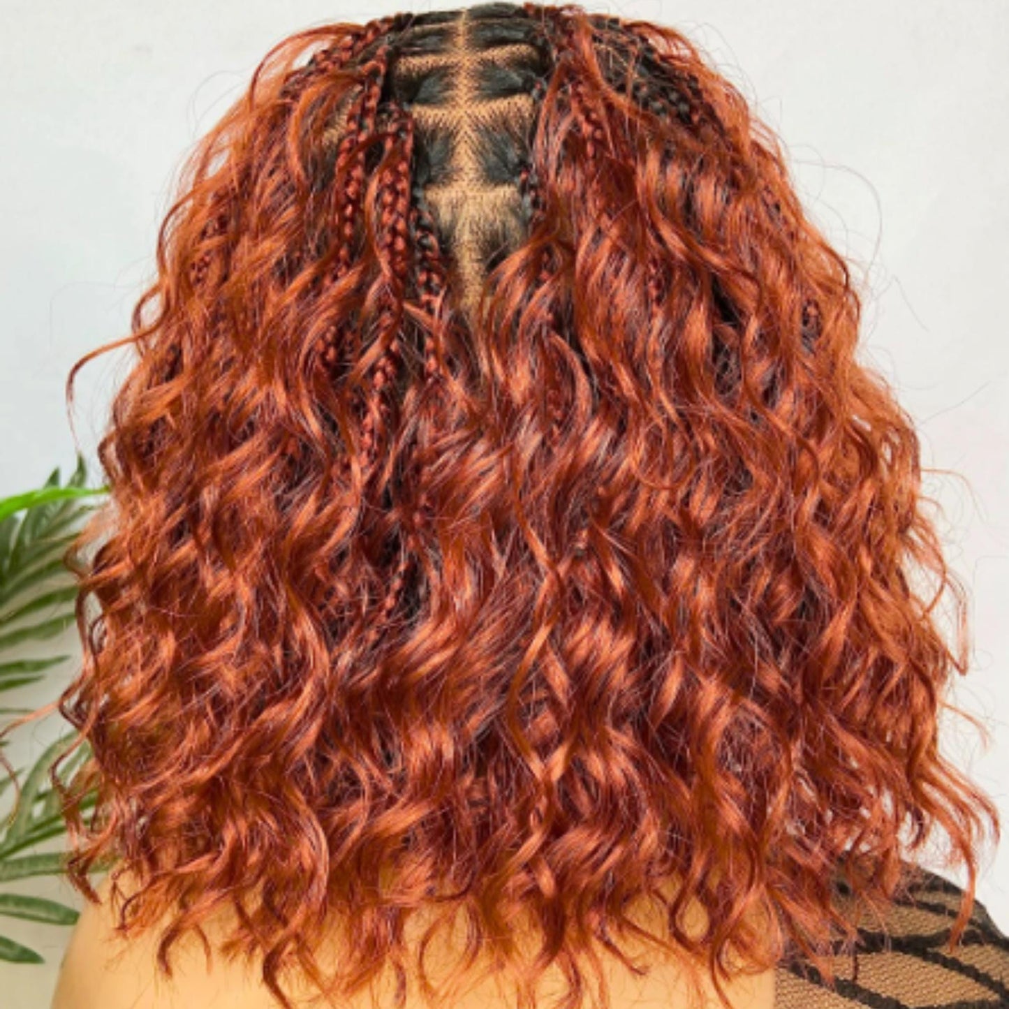 Braided Wigs for Black Women Knotless Bob Braided Wig – Boho Goddess Locs – Human Hair Blend Lace Front – product image 6