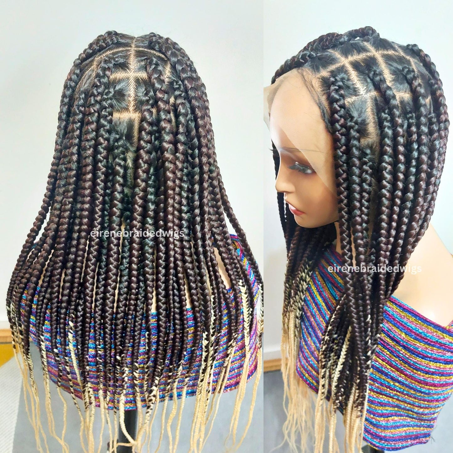 Chunky Knotless Big Box Braided Wig For Black Women