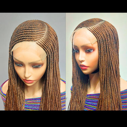 Fulani conrow c-cut Braided Wig For Black Women