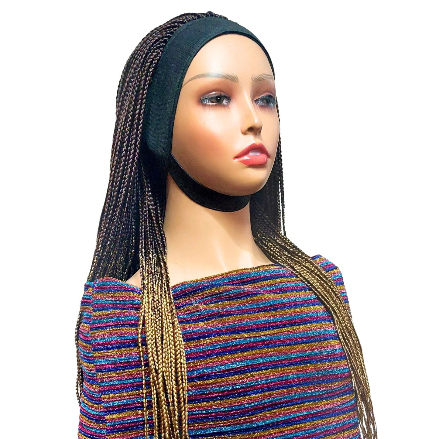 Braided headband wig for black women