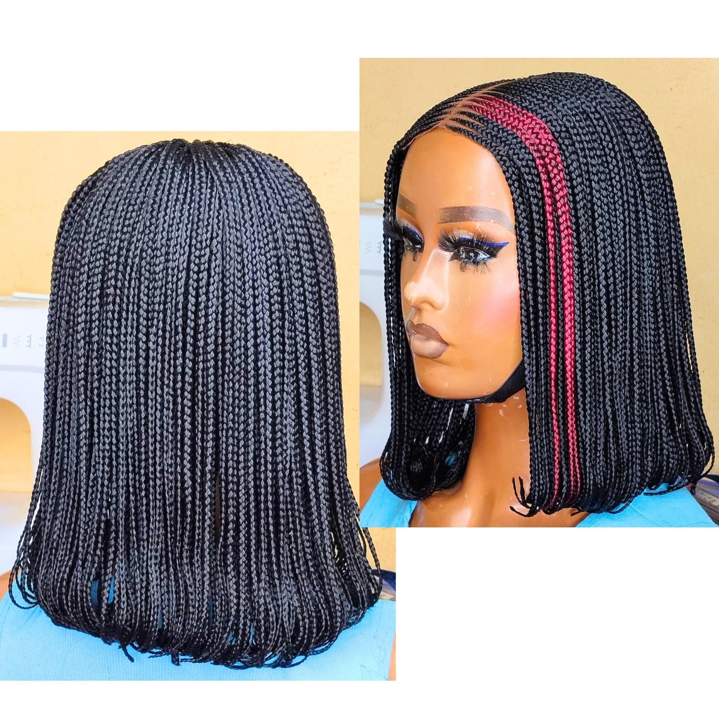 Short bob braid wig