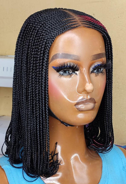Braided Wigs for Black Women Short Bob Braid Wig – Black Women's Lace Front Wig – product image 7