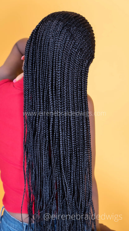 Braided Wigs for Black Women Fulani Braided Wig – Ghana Weave Tribal Box Braids – Lace Frontal – product image 2