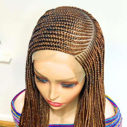 Fulani conrow c-cut Braided Wig For Black Women