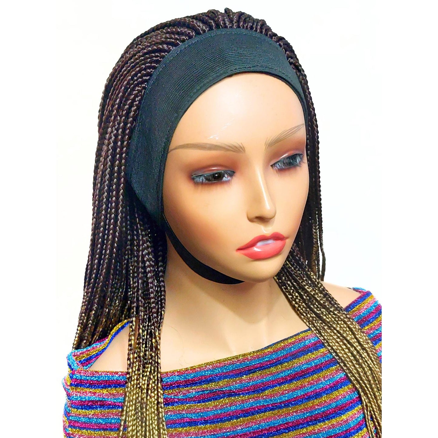 Braided headband wig for black women