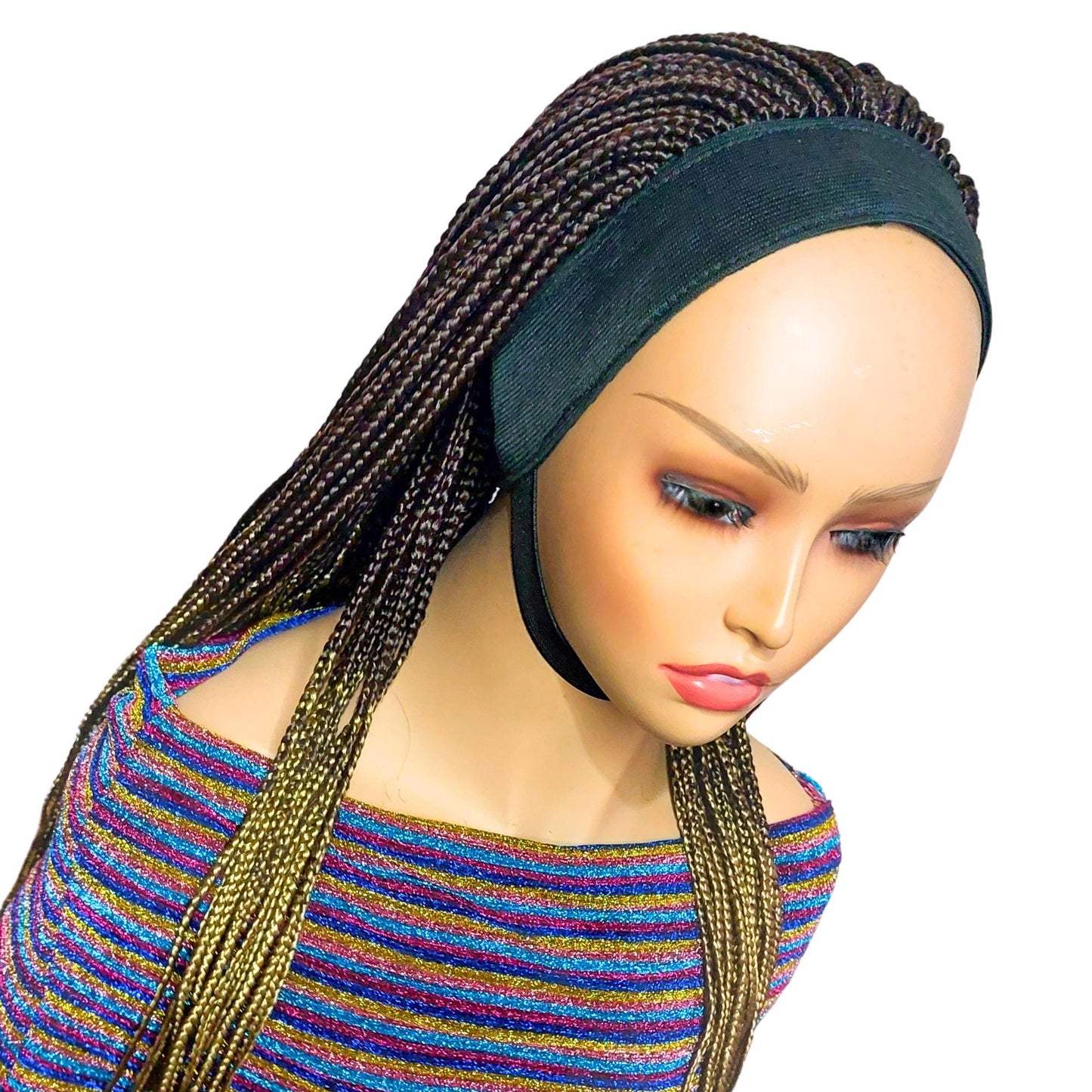 Braided headband wig for black women