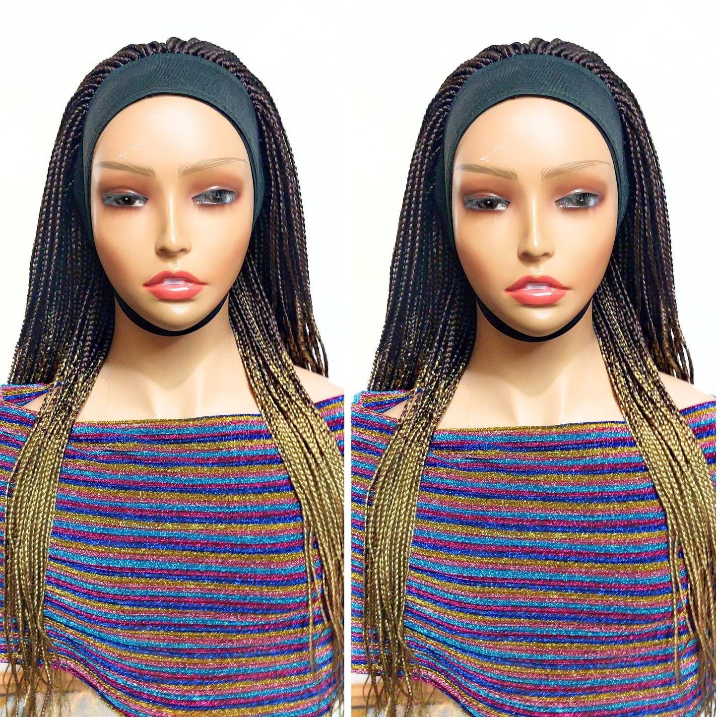 Braided headband wig for black women