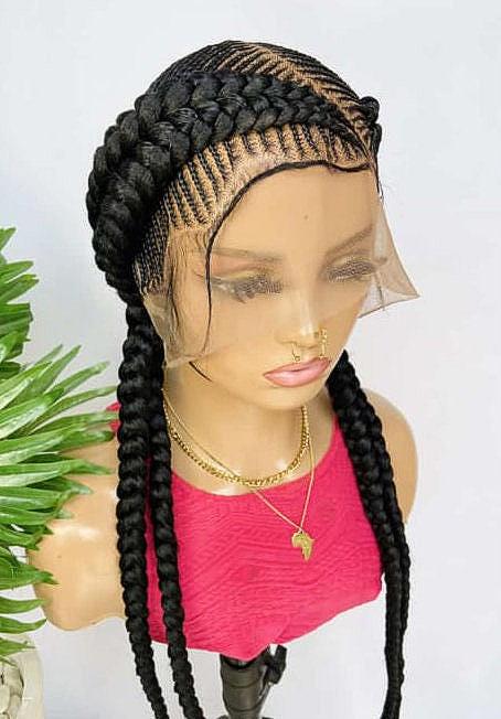Braided Wigs for Black Women Full Lace Braided Wig – 24" Goddess Locs – Baby Hair – product image 1