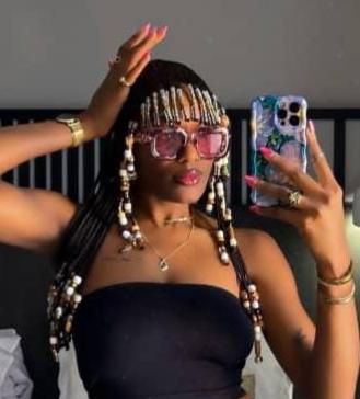 Braids wig with Bangs, Fringe braided wig with beads, short bob African tribal conrow wig Cleopatra