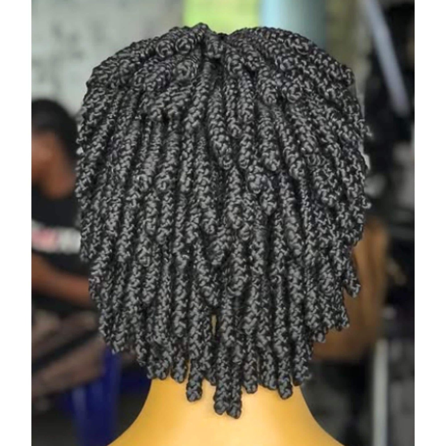 Braided Wigs for Black Women Bantu Knots Braided Bob Wig – Lightweight Lace Front Wig – product image 5