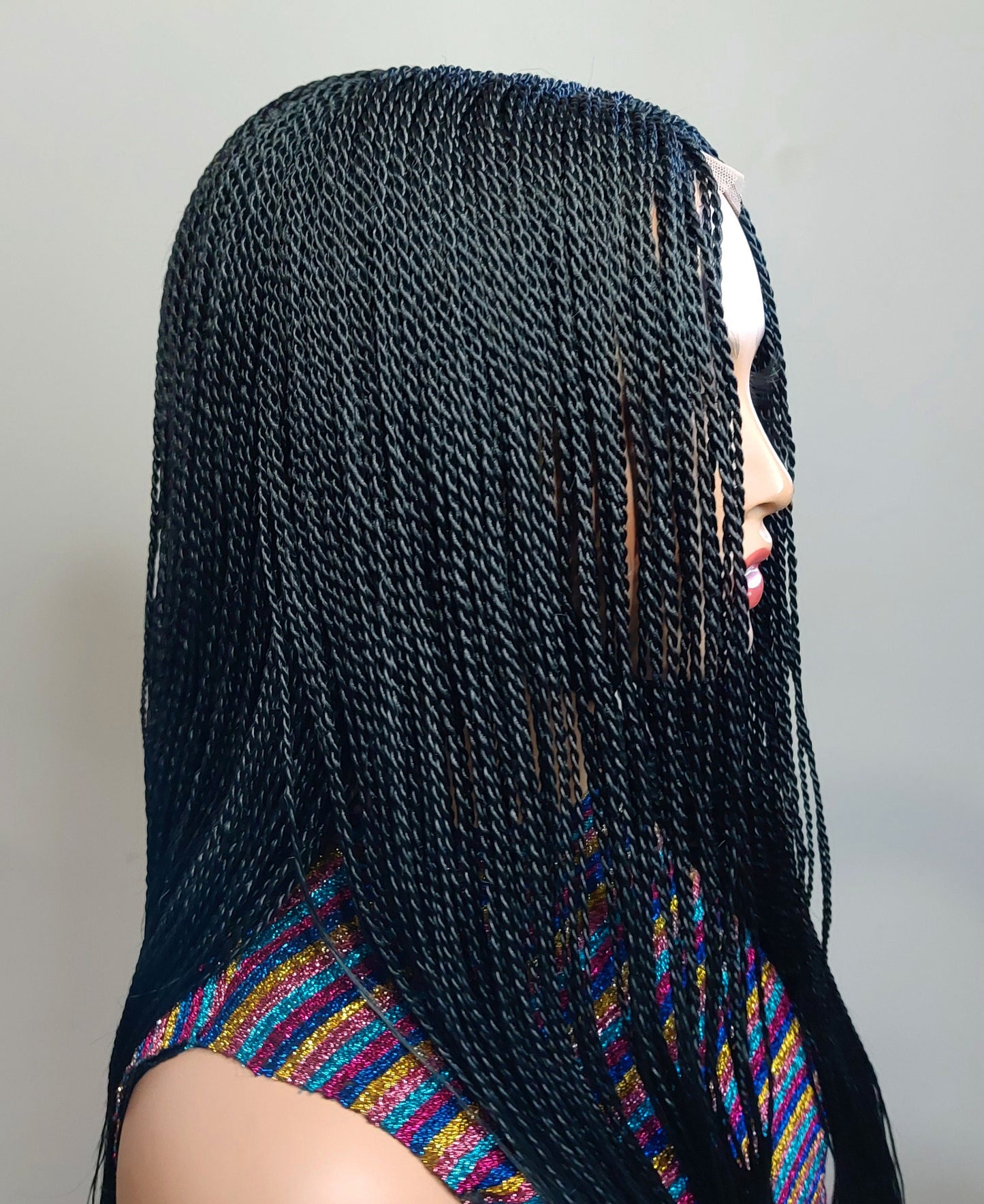 Braided Wigs for Black Women Micro Twist Braided Wig – Lightweight Lace Front – Long Box Weave – product image 1