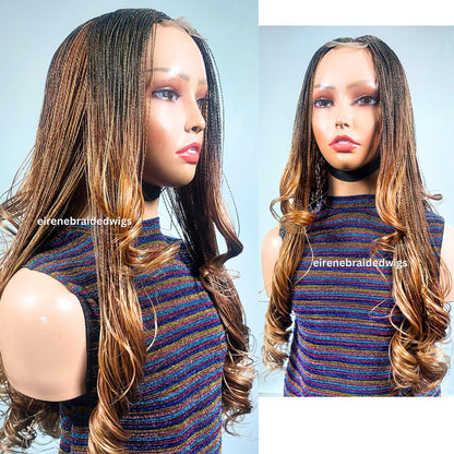 Braided Wigs for Black Women Knotless Braid Wig – Spanish Curls – Nano Twist – Human Hair Lace Front – product image 10