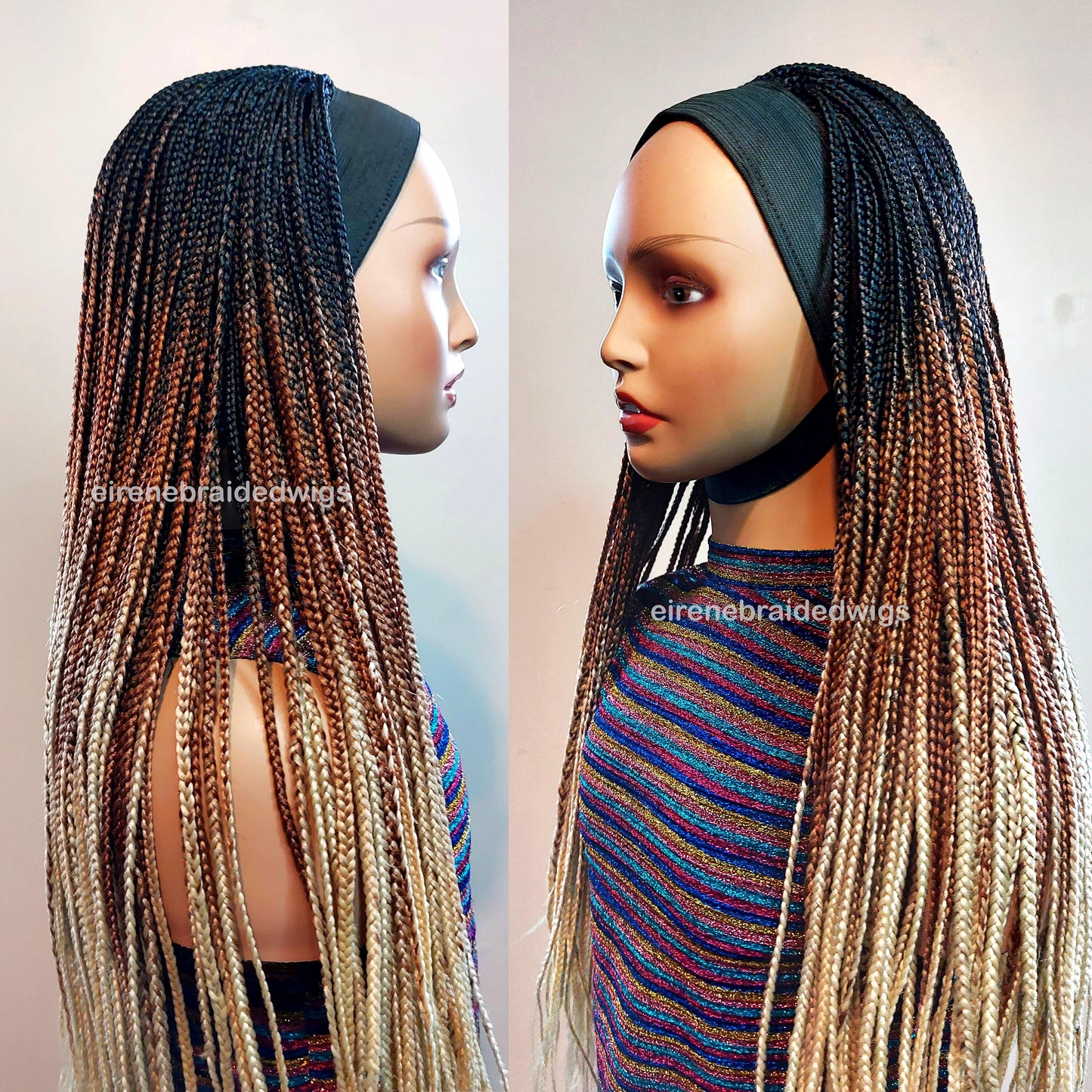 Braided Wigs for Black Women Braided Headband Wig – Changeable Ponytail – Alopecia Friendly – product image 1