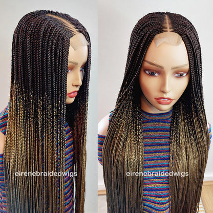 Braided Wigs for Black Women 30 inch Fulani Braided Wig – Ombre Lace Front Wig – product image 1